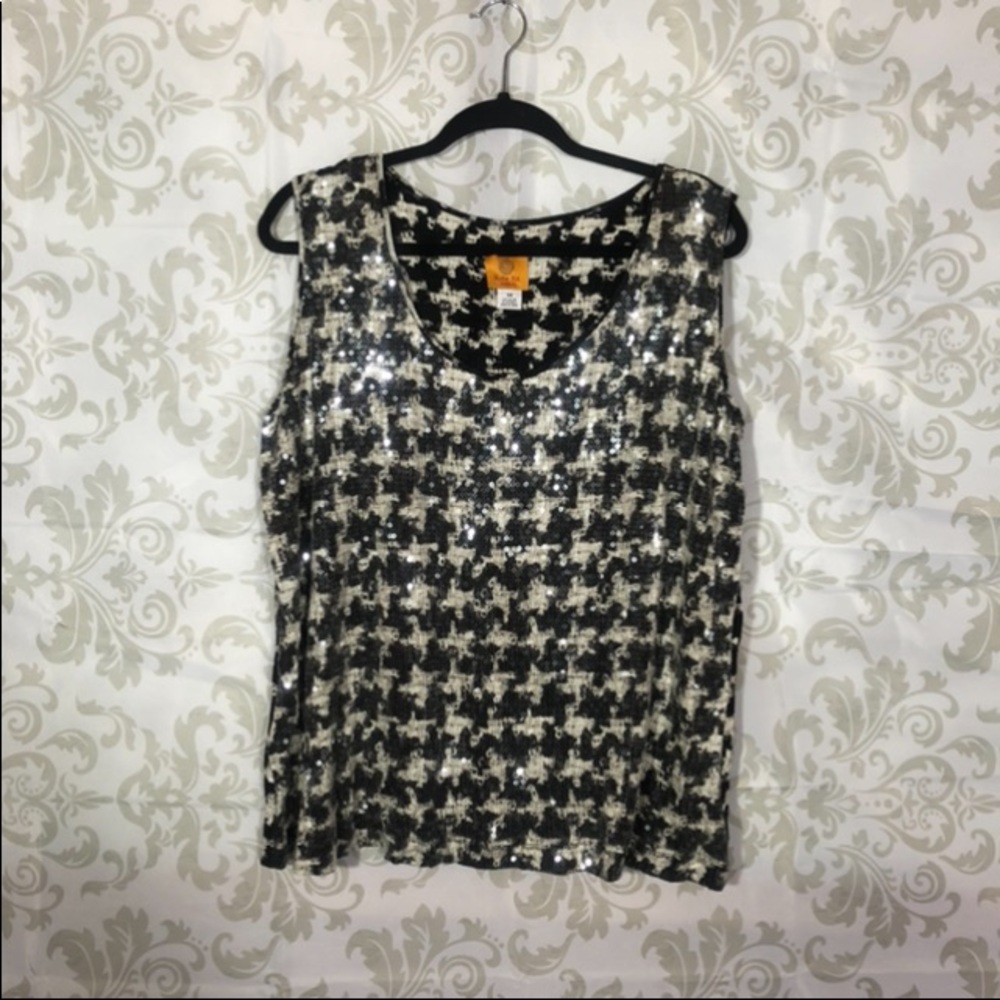 💚2/$19💚 NWT Ruby Rd. Sequin Tank Top 3X